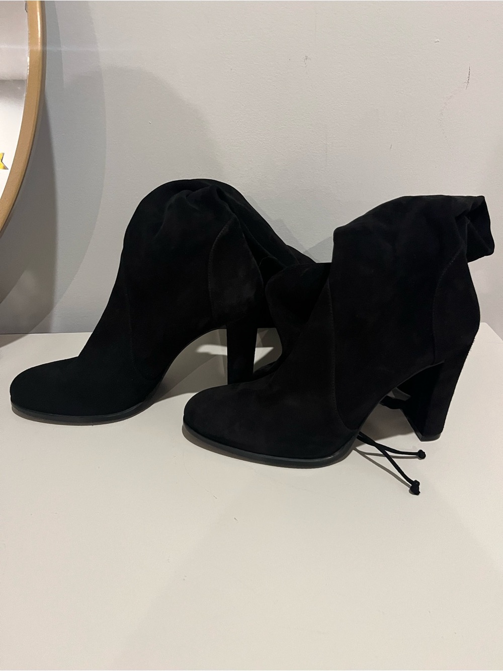 Stuart Weitzman Highland Black Suede over the knee boots